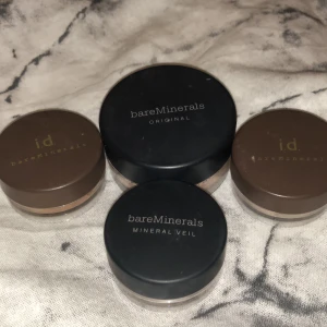BareMinerals Original - Bra, aldrig använt nypris 285kr för en liten och 395kr för den stora säljer den stora för 120kr och dem tre säljer jag tillsammans för 120kr