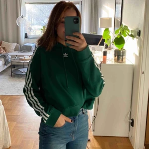 Adidaströja - Tjocktröja i kortare modell från adidas☀️ Sparsamt använd så är i jättefint skick!  Är storlek 36, men passar mig som vanligtvis har 34 Finns i Västervik, skickas annars🥰  Frakt på 40kr tillkommer☺️