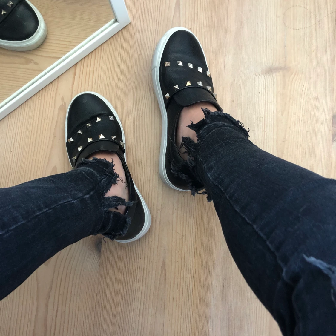 Slitna svarta jeans - 91