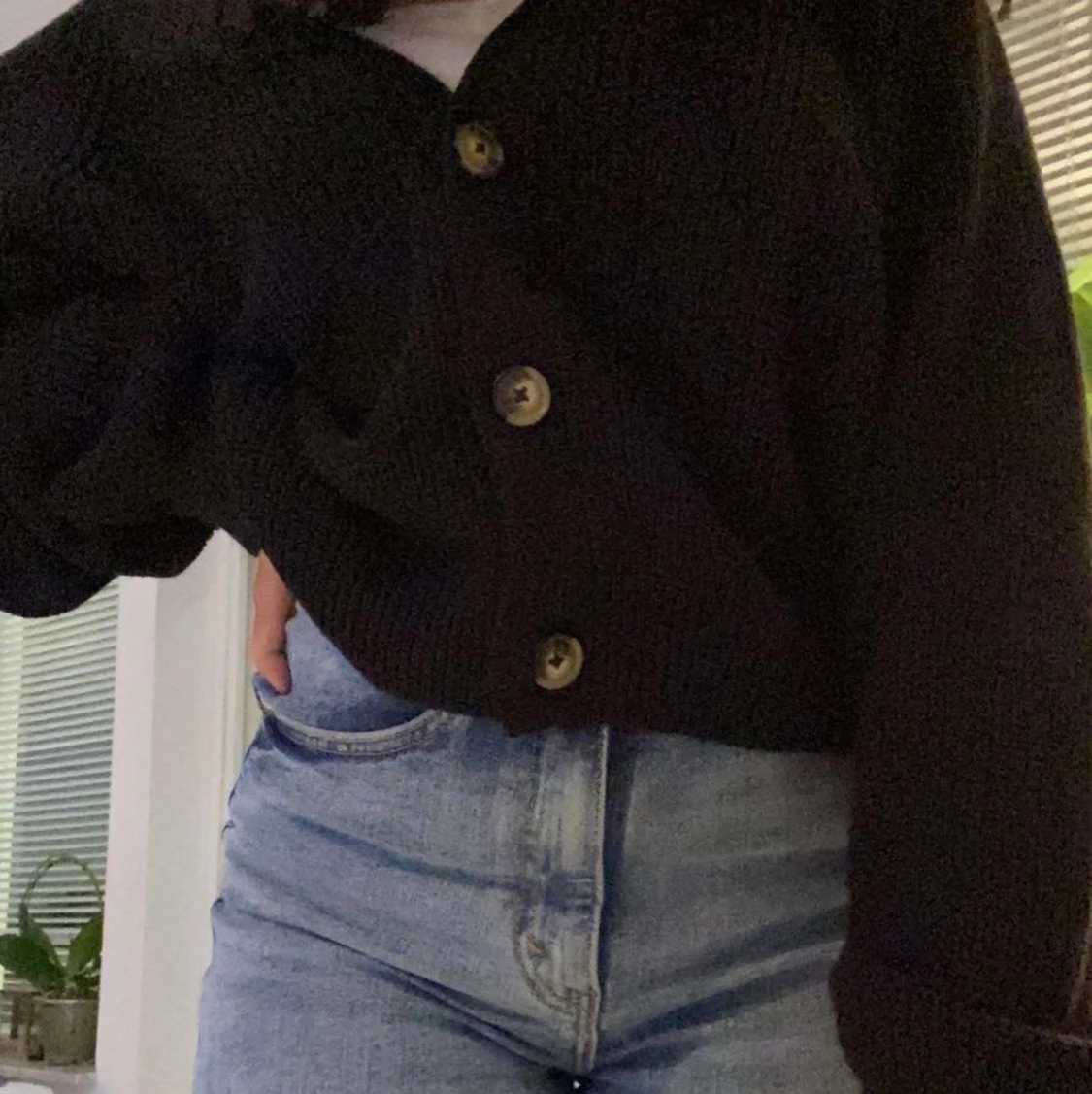 Monki Stickad tröja strl L