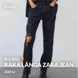 Populära Zara Jeans - Slutsålda populära Zara jeans i storlek 36 annvända ändats 1 gång!