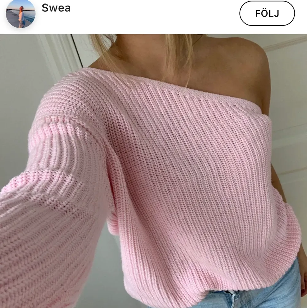 Säljer denna super fina tröjan från Nelly i en super söt rosa färg. Säljer för 100kr plus 63kr frakt💖💖. Stickat.