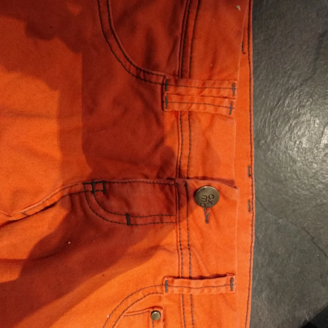 Korall färgad jeans kjol  - 90