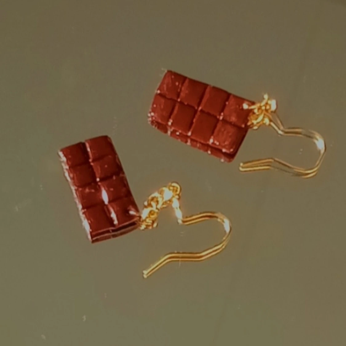 handmade chocolate bars earrings 