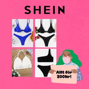 Bikini - 3 bikinis och en topp från Shein🦄 Oanvända🦄  Överdelarna är mer xs🦄