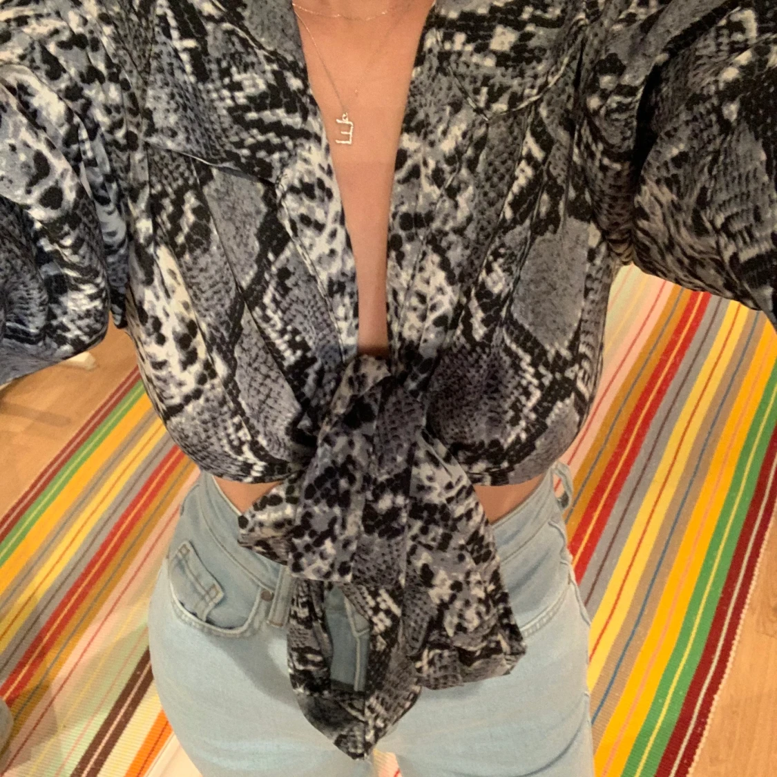 Snakeprint blus  - 90