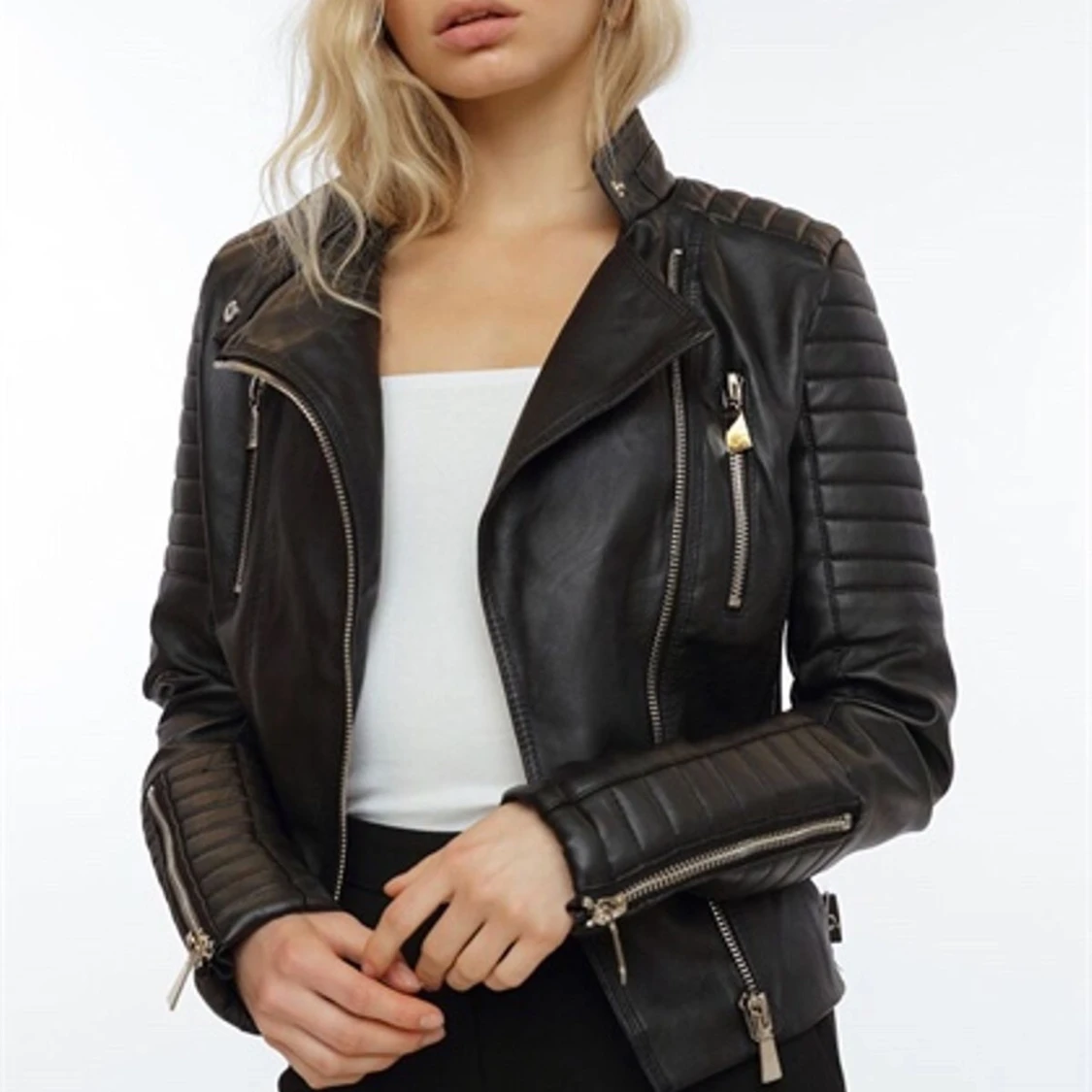 CHIQUELLE fake lether biker jacket
