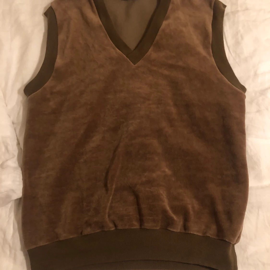 Brun velour väst!!!🦣🦣🦣 - 90