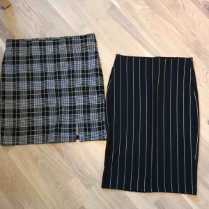  - Säljer dessa två kjolar, båda från Gina tricot. Rutiga är strl M och randiga strl XS. Fina passformer båda två! Båda kjolarna är oanvända och rutiga har prislapp kvar. Säljs för 60kr styck! Hör av er för fler bilder❤️
