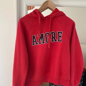 Röd hoddie  - Röd hoodie från Ginatricot i strl S | köpare står för frakten 