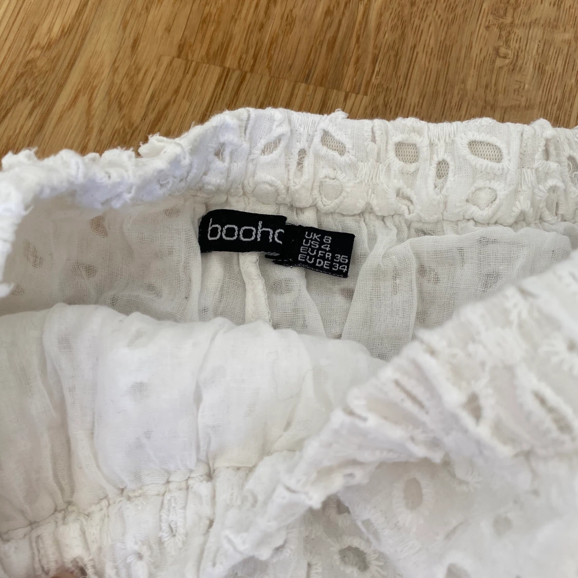 Vit kjol med volang stl 34🥰 - 91