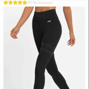  - Svarta stronger tights med sido märket tvättats efter en tvätt. Strl M