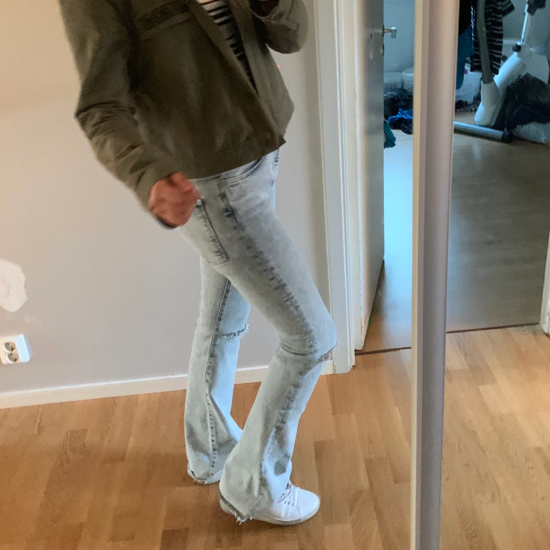 Långa bootcut jeans - 91