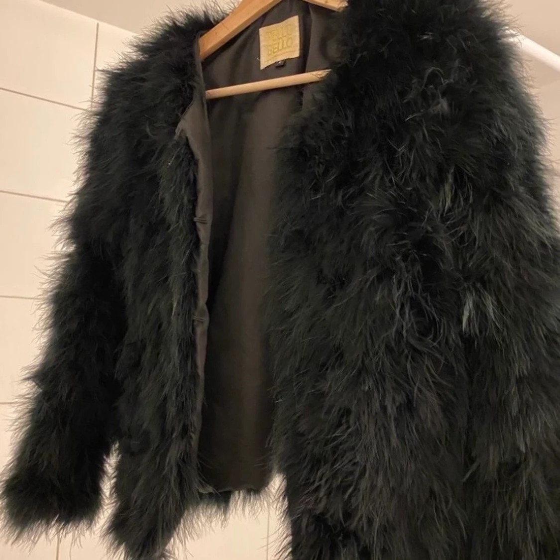 Äkta Päls/fjäder jacka storlek S - 91