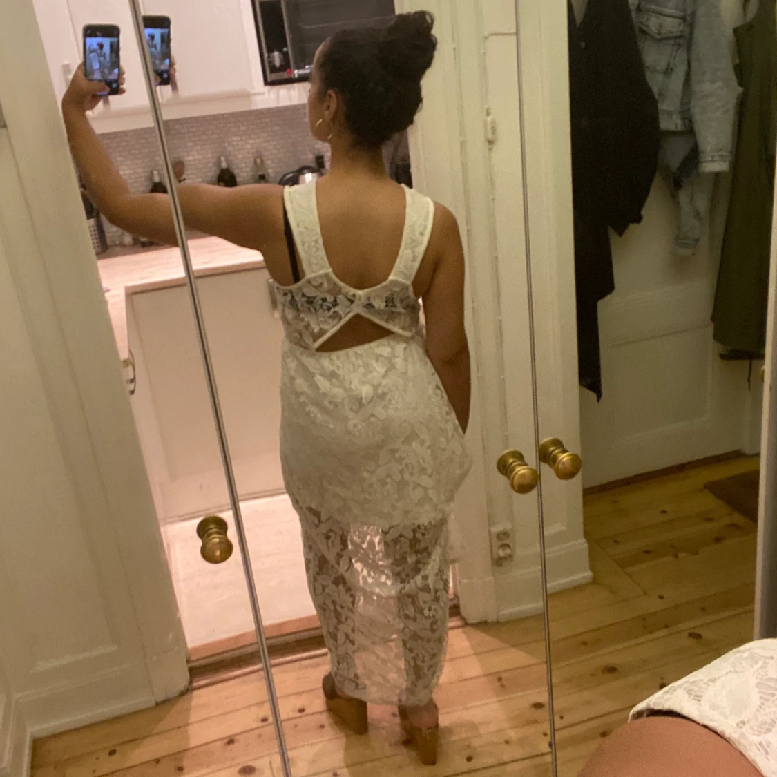 H&M Divided white lace long dress - 91