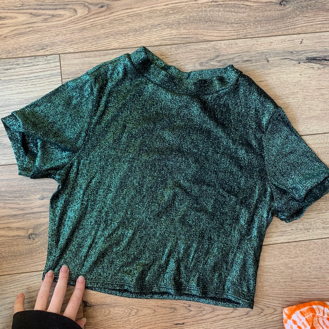 glittrig topp från topshop