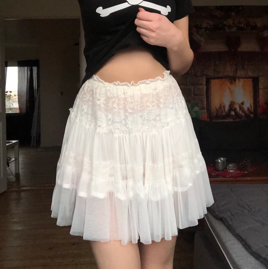  Vit Kjol spets lolita doll - 90