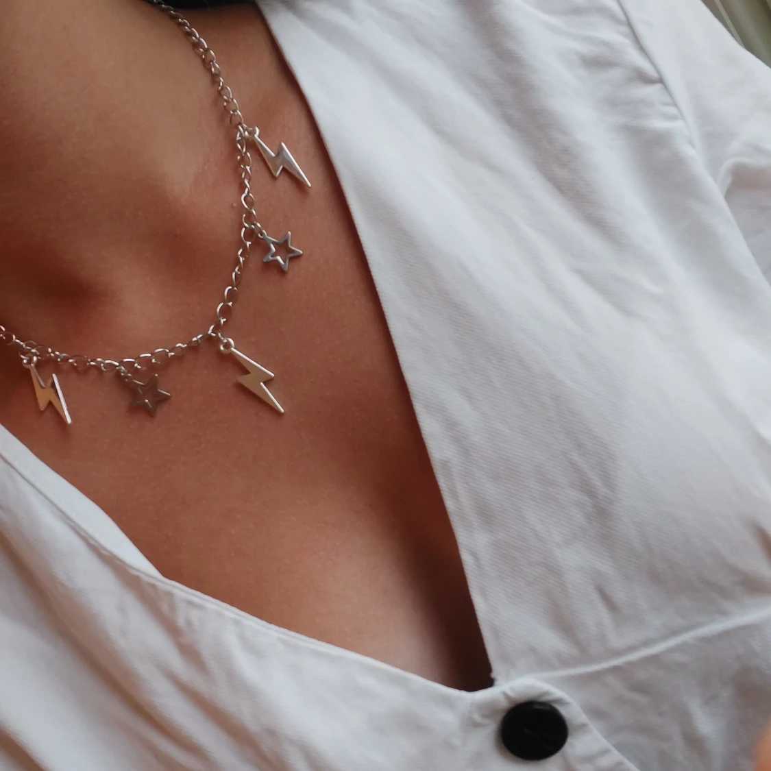 Kedjehalsband,blixt,stjärna - 1