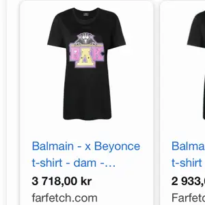Helt slutsåld t shirt från balmain x Beyonce! Köpt för ca 3000kr, men säljer pga inte kommer till användning 😪 OBS: rosa färgen