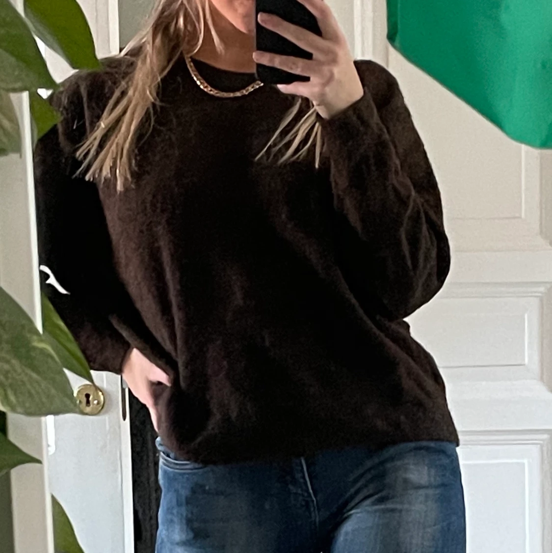 Brun kashmirtröja från H&M storlek S!