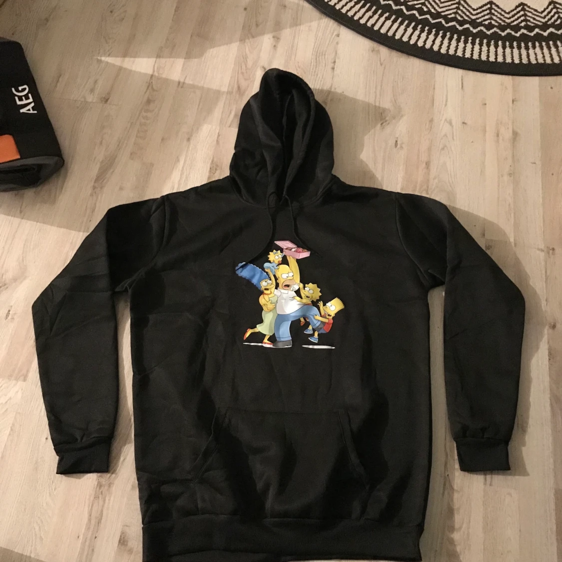 Svart Simpsons Hoodie - 90