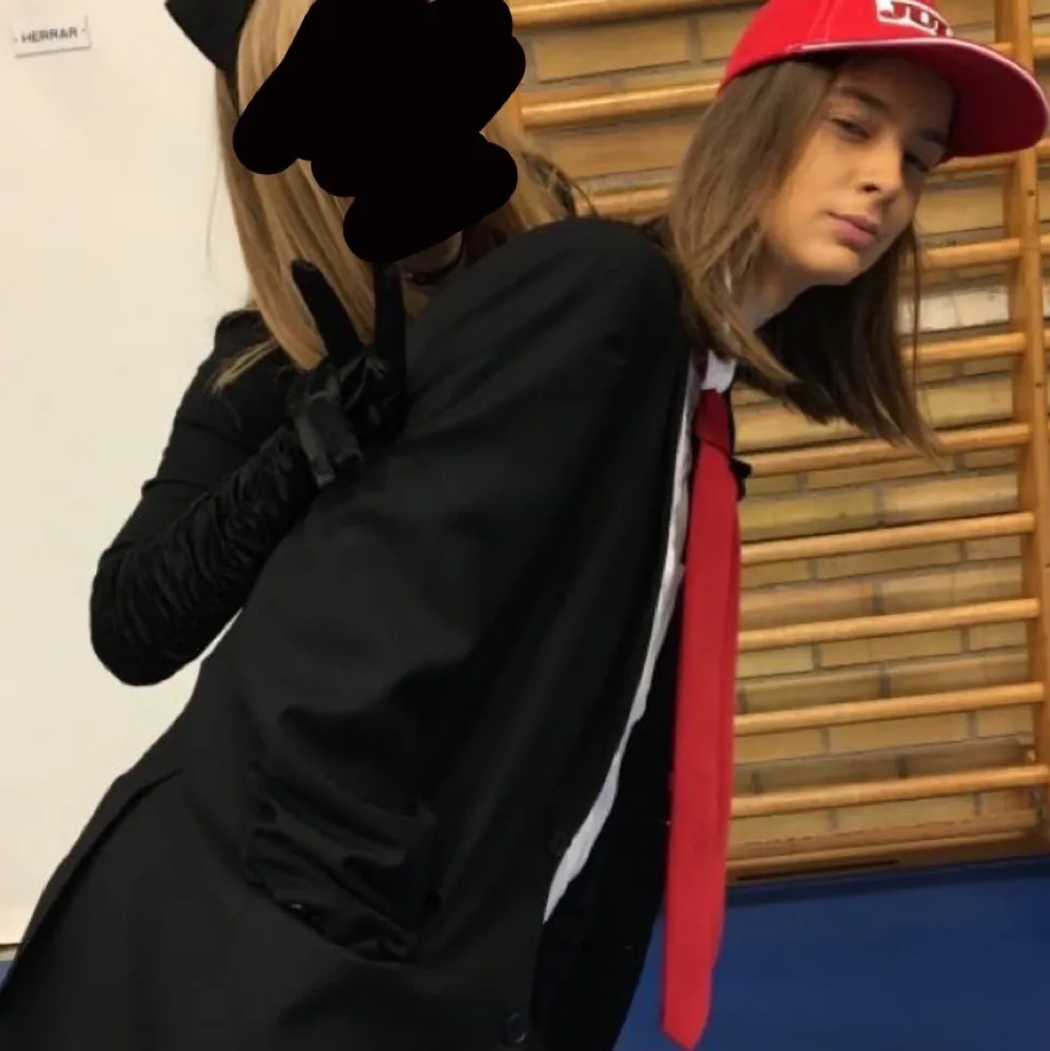 En helt vanlig röd slips från H&M. Använd en gång då jag klädde ut mig till Donald Trump till en volleybollmatch i skolan(swipe för att se en sexig bild på det). Djur finns i hemmet.. Accessoarer.