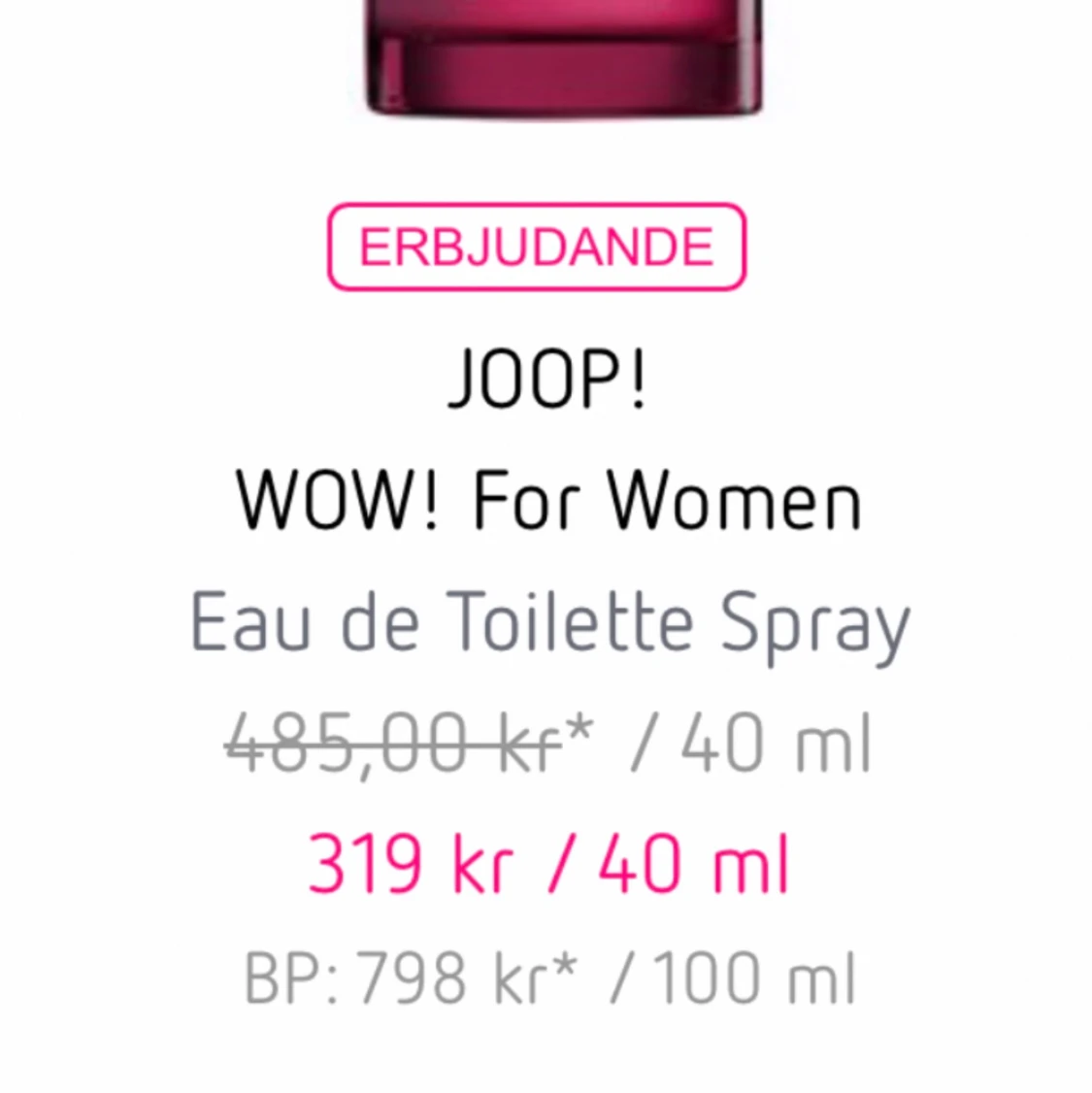 Joop wow parfym  - 91
