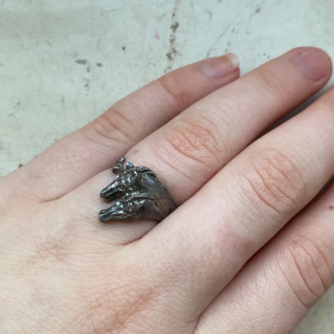Vintage ring i stål