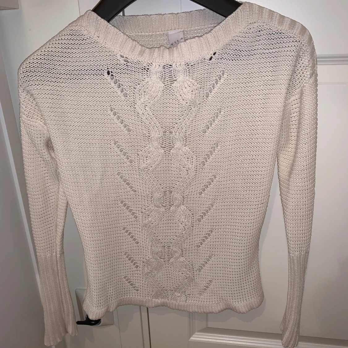 VILA Stickad tröja i benvit färg, XS