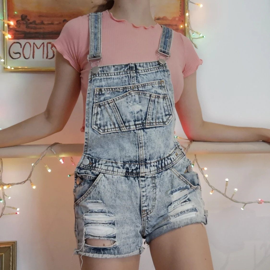 CROPP hängselbyxor S/XS