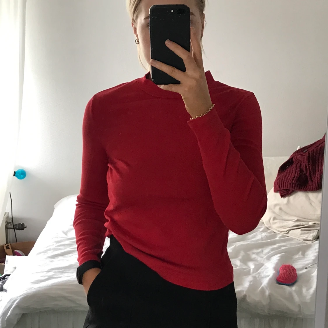 Långärmad röd tröja från monki - 90