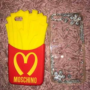 iPhone 6 mobilskal från moschino och en handmade swarovski mobil skal. Två för 50. Köparen står för frakt