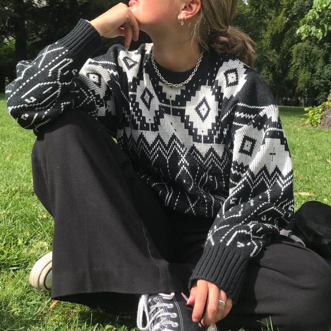 stickad tröja - beyond retro