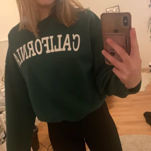 Grön sweatshirt  - Grön sweatshirt från SHEIN, Storlek L för att ha den lite oversized men blev inte för stor. Köptes för 140kr och jag har aldrig använd den, fick hem den idag. Köparen står för frakten 😊