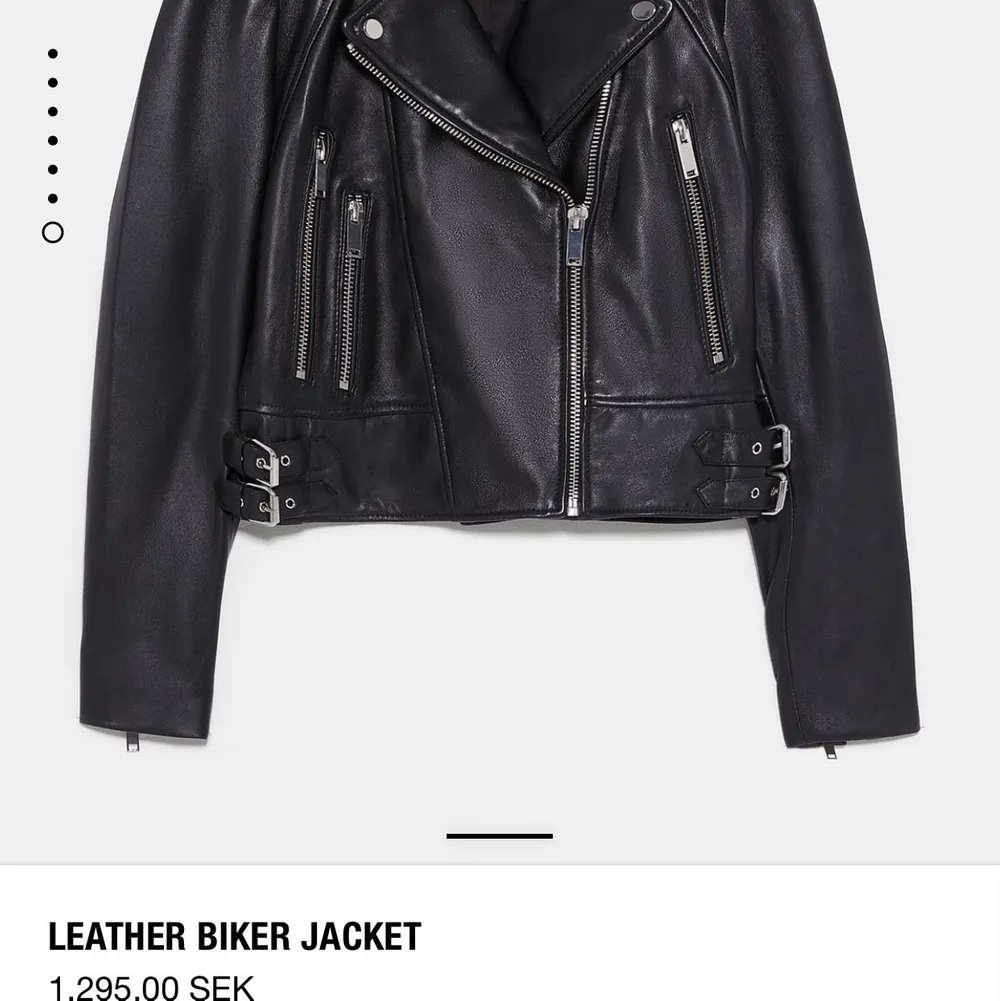 Zara real leather jacket. Size s, perfect conditions, biker style. Reatail price 1299kr. Shipping included . Jackor.