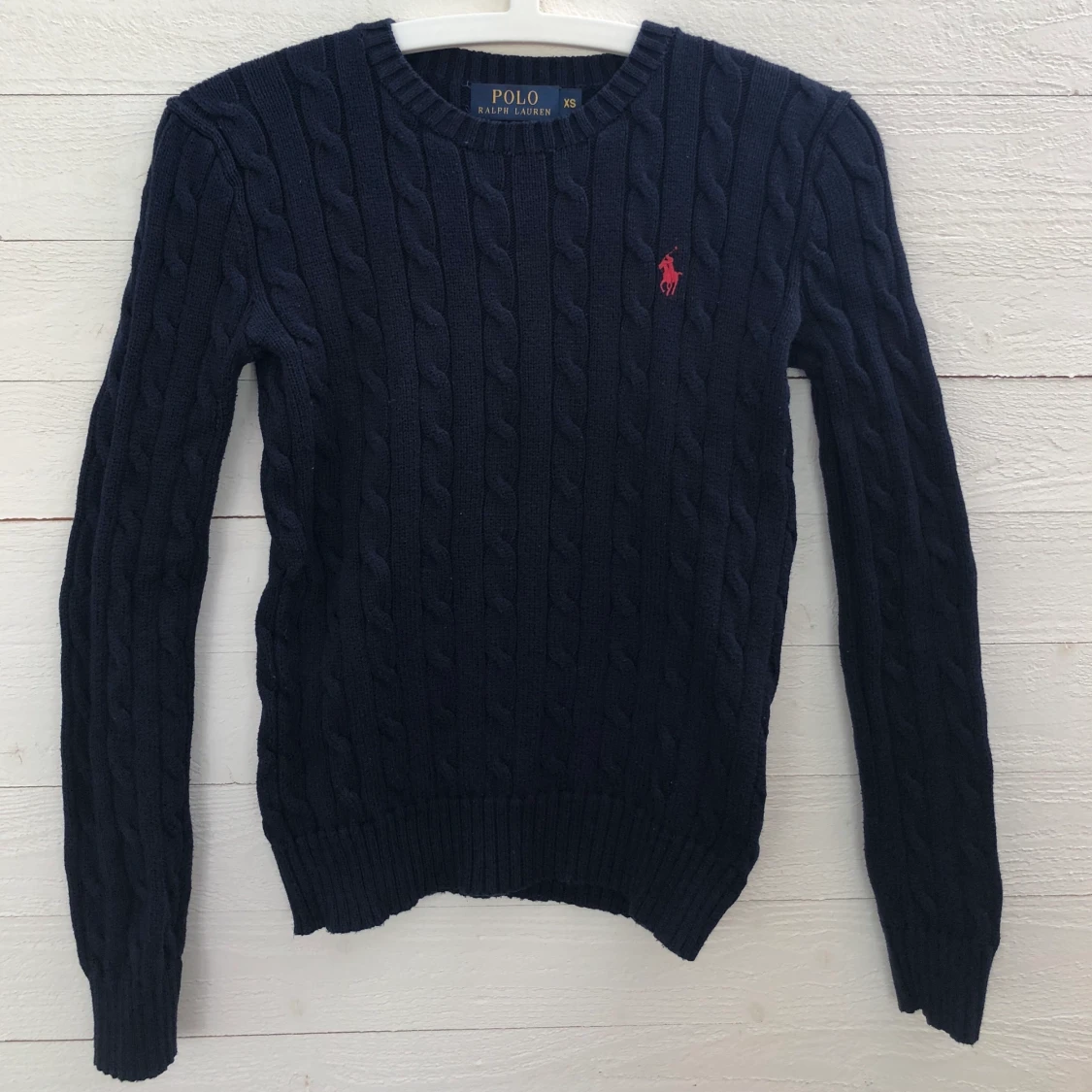 Ralph Lauren kabelstickad tröja i strl XS