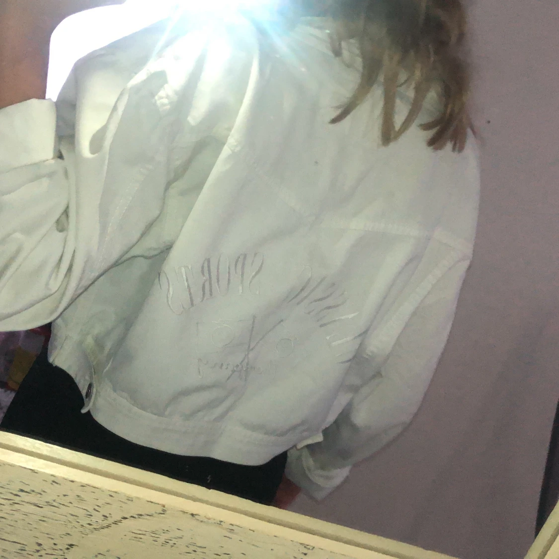 Vit vintage jacka denim  - 91