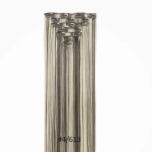  - Äkta löshår. Mörk/blond slingat. Gratis frakt. Aldrig använt. Endast testat. Bra kvalitet