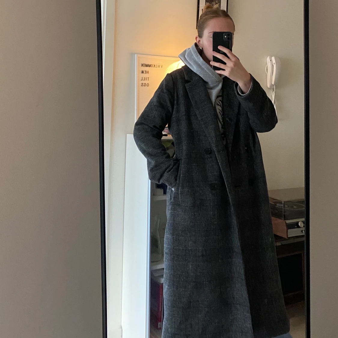 Klassisk kappa i rutigt mönster