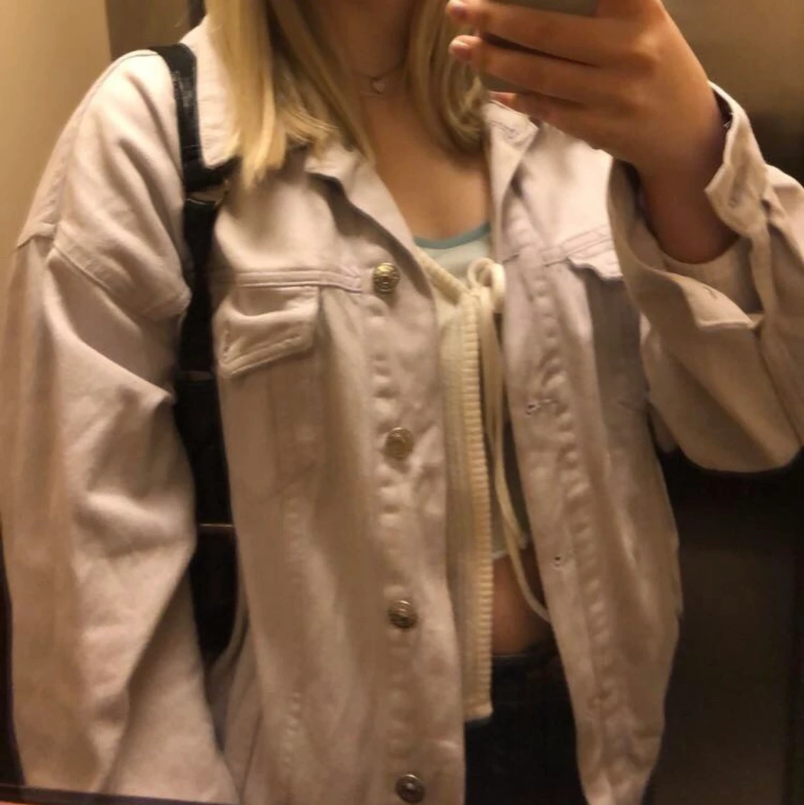 Supersnygg ljus lila jeansjacka