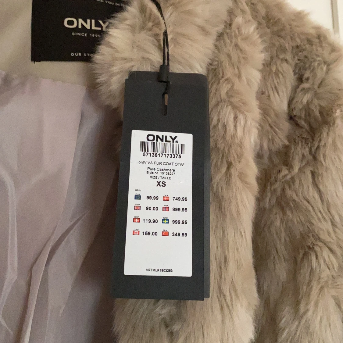 beige päls kappa - 90