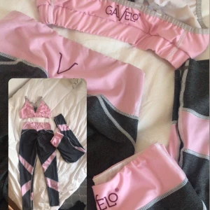 Träningsset - Jätte fint tränings set från Gavelo som tyvärr inte kommer till användning. Tights och topp i M. Rumpan är ”veckad” så formerna kommer fram väldigt fint🥰 Säljs tillsammans som set för 100kr+frakt.😁 (Nypris 399kr/tights)