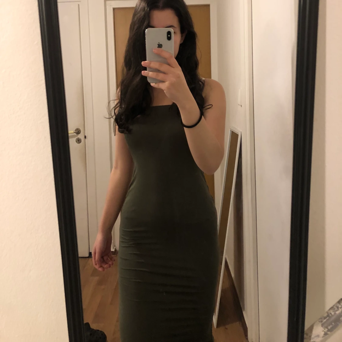 Grön bandeu klänning