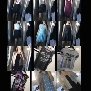  - Säljer detta! Många klänningar, en beige/ brun skinnjacka, två skjortor i barnstorlek samt linnen/t-shirts. Hör av er vid intresse samt tydligare bilder, storlek och pris.☺️🛍