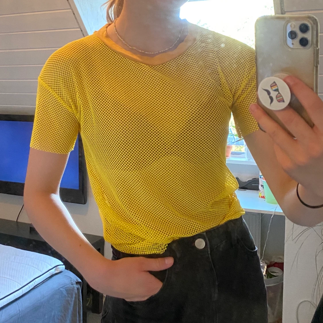 Gul nät t-shirt