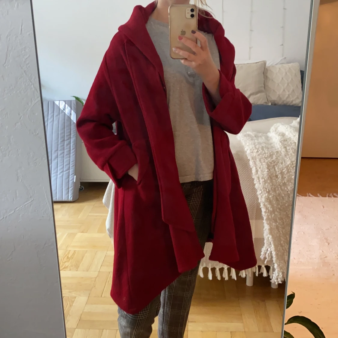 Supersöt röd kappa  - 90