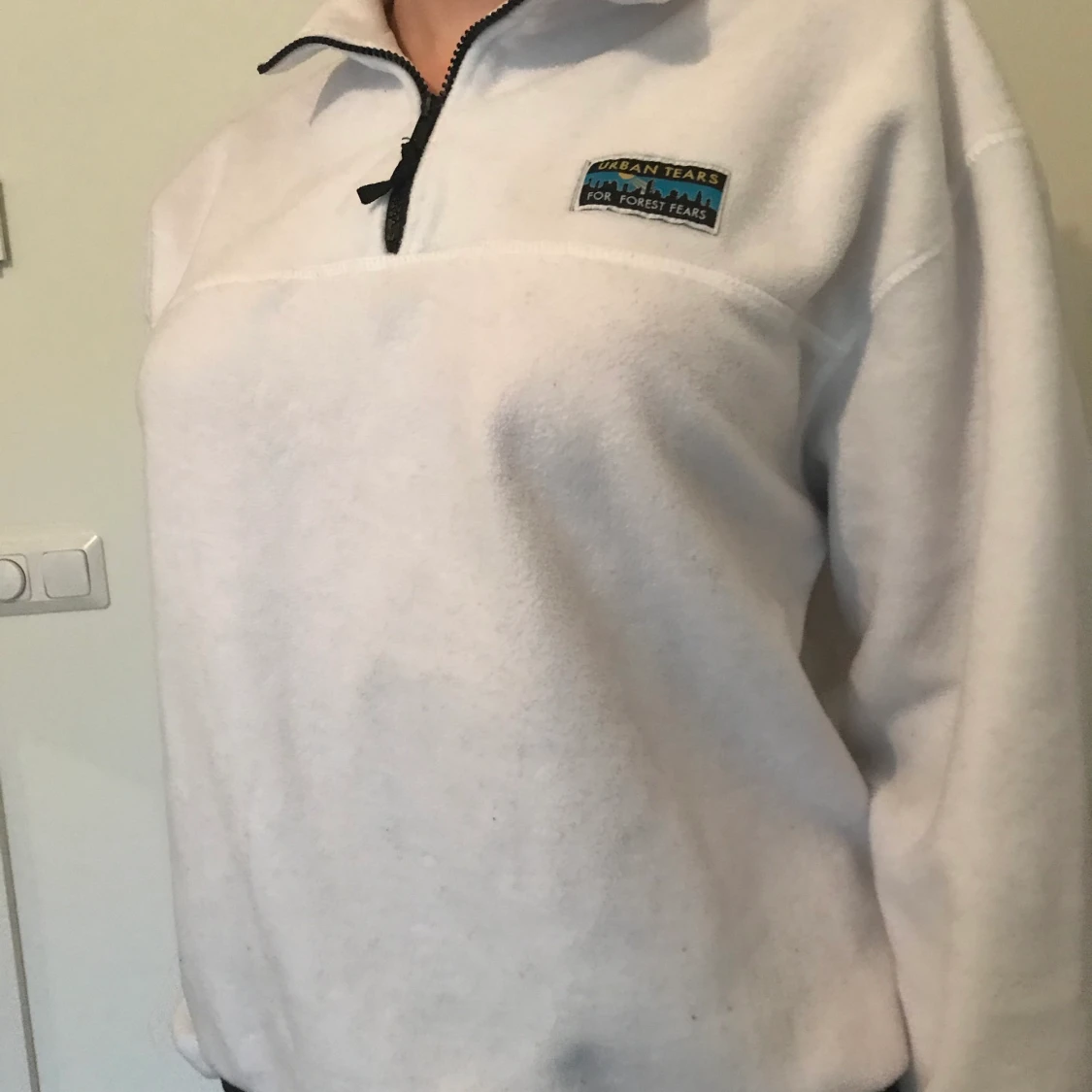 Fleecetröja med tryck - 90