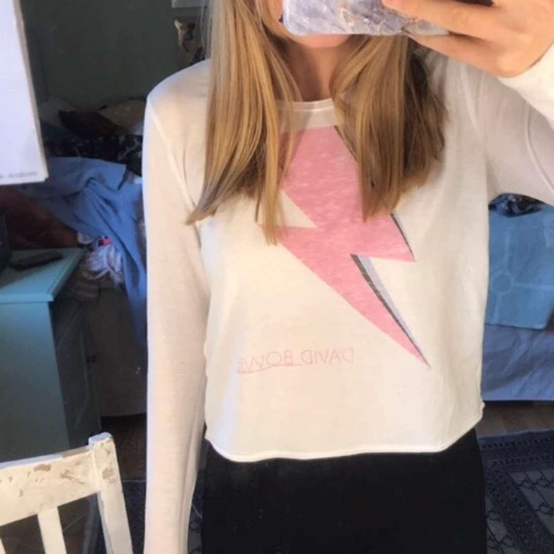 Vit, långärmad tröja🤍