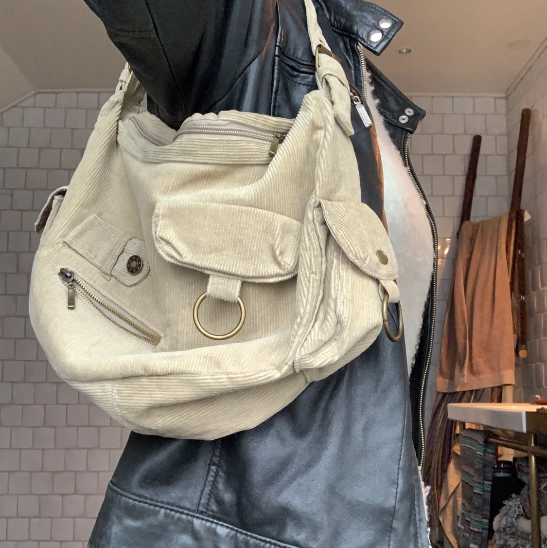 Beige Manchester väska - 90