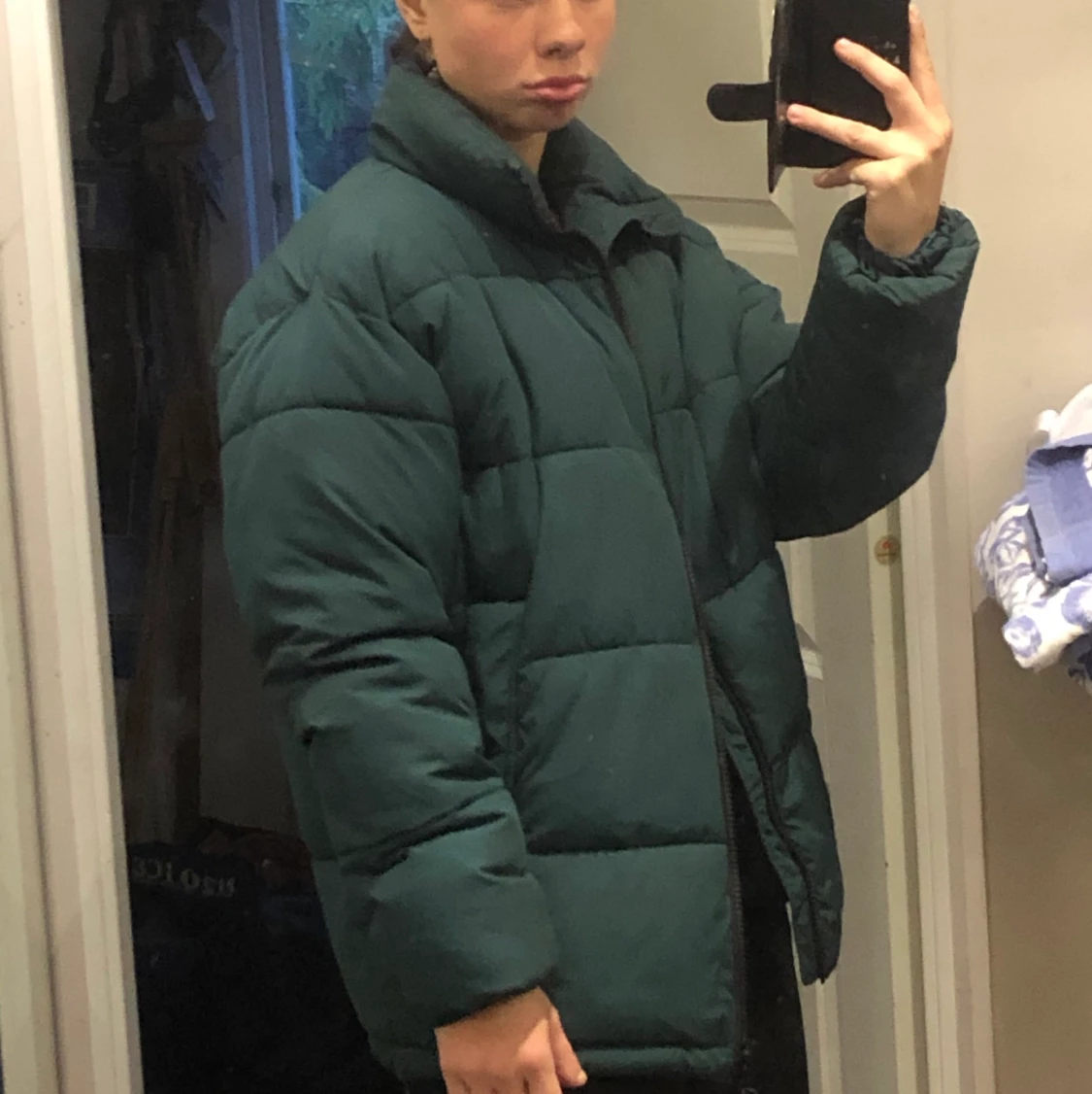 Grön vinterjacka  - 90